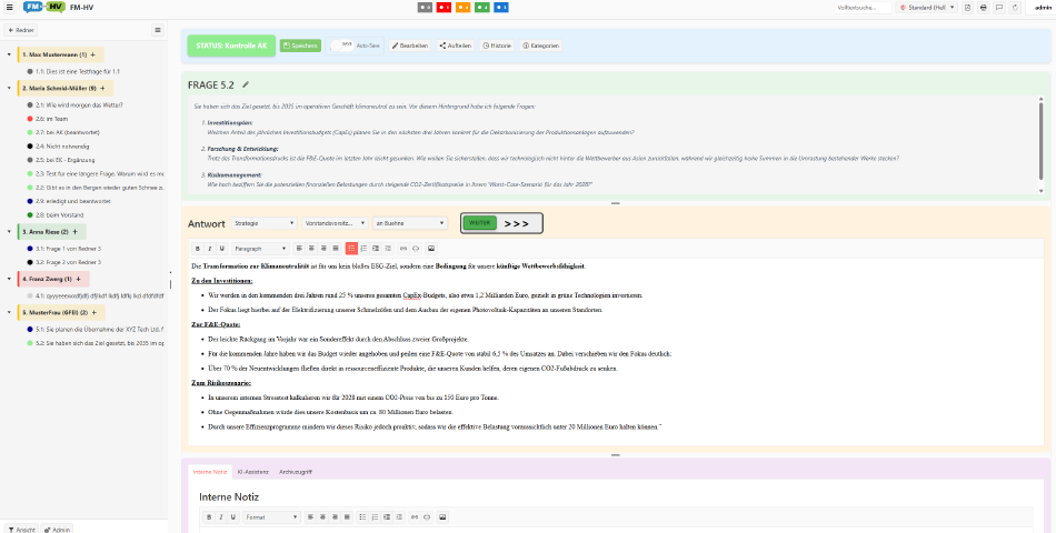 Backoffice Q&A System